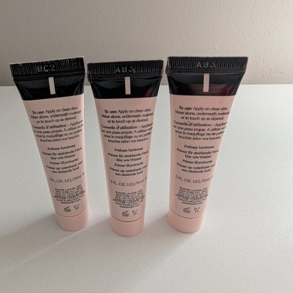 3 X ESTEE LAUDER Futurist Aqua Brilliance Water Glow Primer .5 oz/15ml Travel Sz - Picture 3 of 4